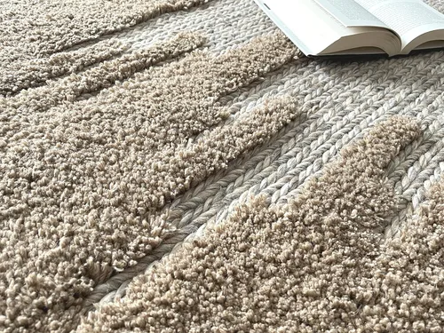 Miniatura 9 de Alfombra hecha a mano de lana dorada, fibra natural viscosa de fácil mantenimiento, alfombra para sala de estar, cama, habitación familiar, pisos