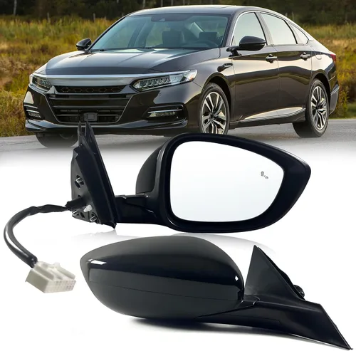 Miniatura 9 de Espejo de puerta lateral izquierdo para Honda Accord LX, Sport 2018-2022 丨 Eléctrico 丨 Sin calefacción, sin señal de giro, compatible con pintura
