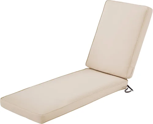 Miniatura 28 de Classic Accessories Montlake® FadeSafe® - Cojín resistente al agua para chaise longue de patio de 74 x 23 x 3 pulgadas, beige antiguo