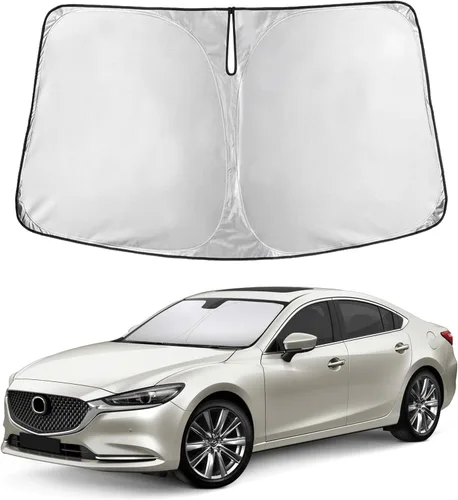 Miniatura 162 de Econour Parasol para parabrisas compatible con Honda Civic 2016-2021, protector de parasol plegable para ventana, bloquea los rayos UV y mantiene tu