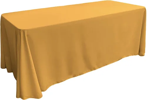 Miniatura 190 de LA Linen Mantel rectangular lavable de popelín de poliéster, resistente a las manchas y a las arrugas, cubierta de mesa 60x84, mantel de tela