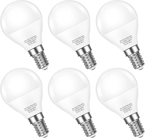Miniatura 9 de EvaStary Bombilla para ventilador de techo E12 base candelabro, 3000K blanco cálido equivalente a 60 W, bombillas LED de candelabro E12, 6 W 600 lm