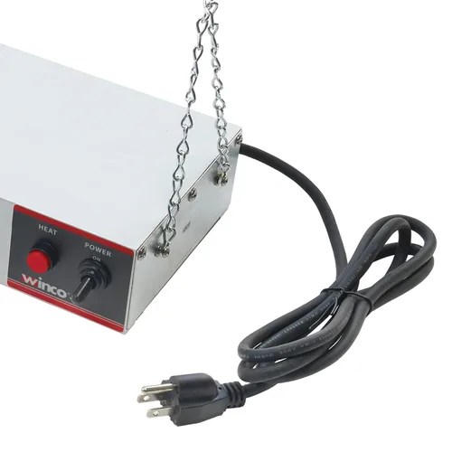 Miniatura 4 de Winco ESH-24, Calentador de tira eléctrico de 24 ″, 500W, 4.2A, Calentador infrarrojo de alimentos de grado comercial, Estaciones de paso
