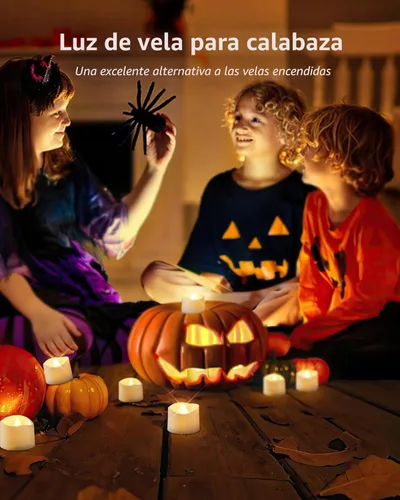 Miniatura 9 de Homemory Velas de té con temporizador que funcionan con pilas, temporizador de 6 horas integrado, encendido automático diario, velas votivas LED sin