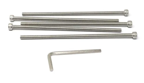 Miniatura 227 de iexcell 25 piezas M4 x 60/65/70/75/3.150 in paso de rosca 0.028 in acero inoxidable 304 cabeza hexagonal Tornillos Tornillos surtido Kit