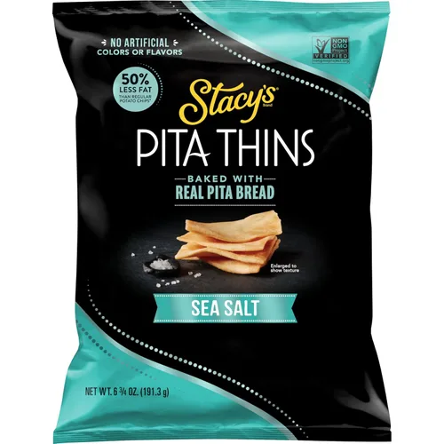 Miniatura 8 de Stacy's Pita Thins, cinco quesos, sin colores ni sabores artificiales, bolsa de 6.75 onzas