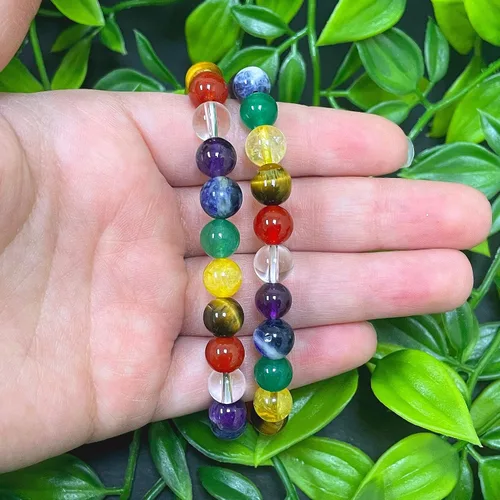 Miniatura 307 de Gem Avenue Handmade Round Bead Stretch Bracelet Unisex Natural Stone Beaded Jewelry for Men & Women, Elastic Wristband for Daily Wear