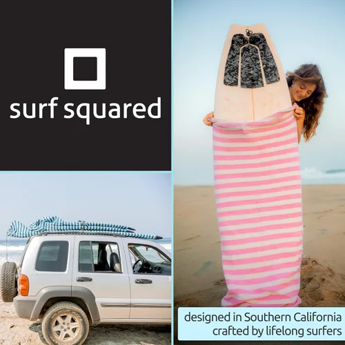 Miniatura 8 de Funda de calcetín para tabla de surf y funda para tabla de paddleboard Surf Squared - Bolsa protectora elástica ligera para tabla de surf - Negro