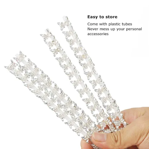 Miniatura 5 de Mini accesorios para el cabello de cristal: pinzas para el cabello con diamantes de imitación brillantes, pequeños clips de metal florales