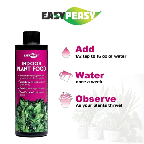 Miniatura 4 de Alimento líquido multiusos para plantas de interior Fertilizante nutritivo 4-3-4 para plantas en macetas de interior Formulado específicamente