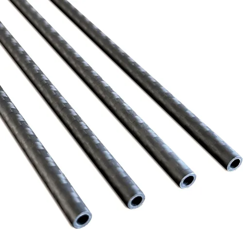 Miniatura 3 de 2 piezas Tubo de Fibra de Carbono 6 mm x 4 mm x 420 mm, 6 ~ 50 mm Disponible, 3 K rollo Envuelto Twill Mate Acabado.