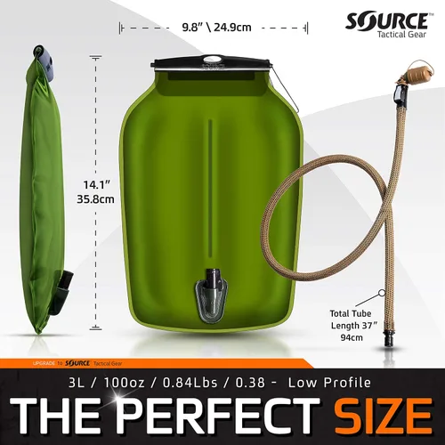 Miniatura 2 de Source Tactical Gear 3L Widepac Depósito de hidratación de bajo perfil
