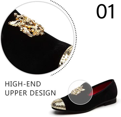 Miniatura 2 de Mocasines de piel auténtica textura metalizada brillantina sin agujetas para hombre