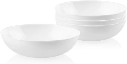 Miniatura 5 de Corelle Vitrelle - Juego de vajilla de 18 piezas para 6, triple capa de vidrio y resistente a astillas, 4 piezas, servicio para 4 personas, cuencos