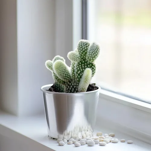 Miniatura 2 de Cactus de oreja de conejo, planta en maceta totalmente enraizada de 2 pulgadas, fácil cuidado y tolerante a la sequía, planta