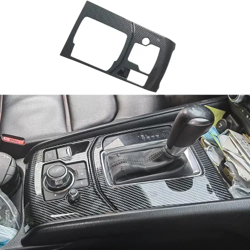 AOKIO Cubierta de Panel Trim de Palanca de Cambios de Consola Central Interior para Accesorios Mazda CX5 CX-5 2017 2018 2019 2020 2021 2022 2023