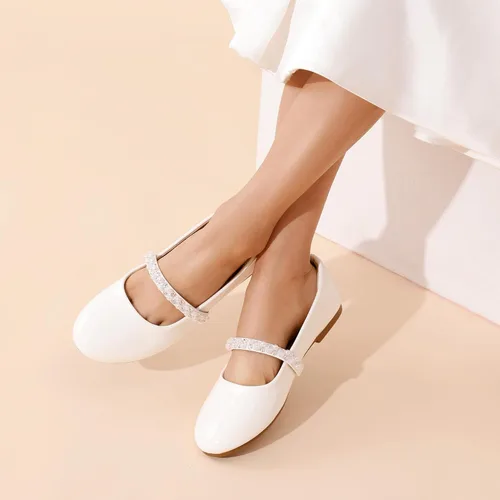Miniatura 2 de DREAM PAIRS Zapatos de vestir Mary Jane para niñas, zapatos planos de bailarina para boda, fiesta (bebéniño pequeñoniño grande)