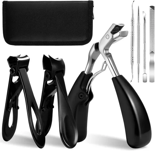 Miniatura 8 de Cortaúñas para personas mayores, cortaúñas rotativas de 360 grados con mango largo, ultra afilado, resistente, de acero inoxidable, resistente