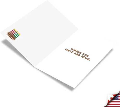 Miniatura 2 de The Best Card Company - Tarjeta de felicitación Kwanzaa - Tarjeta de celebración anual afroamericana - Fiesta de fe - Unidad y paz C9181KWG