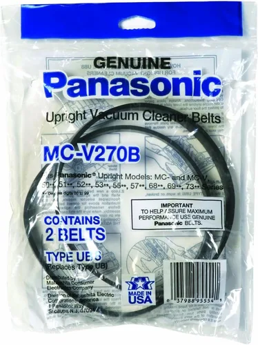 Miniatura 2 de Panasonic MC-V270B Tipo UB-8 Cinturón vertical de repuesto para aspiradora, paquete de 2