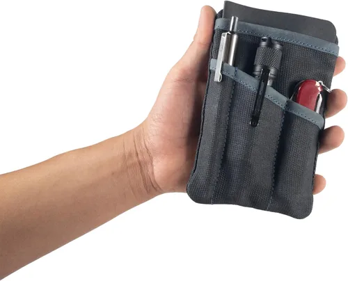 Miniatura 5 de Hide & Drink, Estuche de bolsillo multiherramientas, Bolsa compacta multiusos con cremallera para artículos de diario (EDC), Mini estuche de Negro