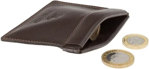 Miniatura 4 de Visconti CP7 - Monedero pequeño de cuero para hombre, monedero o llavero, Marrón, Monedero de cuero pequeño monedero monedero cambio monedero