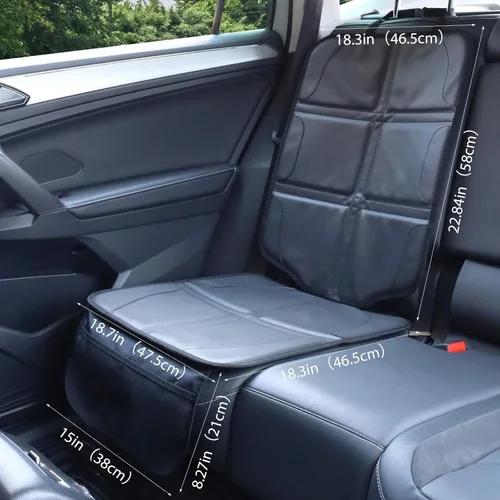 Miniatura 4 de Protector de asiento de automóvil, extra grueso, antideslizante, impermeable, no deja marcas de huellas para niños, bebés, mascotas, camiones, SUV