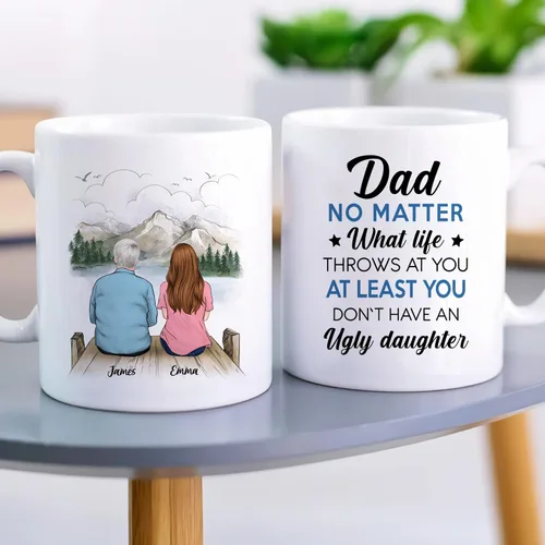Miniatura 3 de Gossby Taza personalizada para padre - Regalos para padre, regalos para padre, mejores tazas de café para padre, taza personalizada para papá. Padre