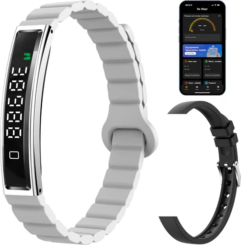 Miniatura 11 de Pulsera inteligente de fitness, monitor de ritmo cardíaco, monitor de actividad del sueño, contador de pasos, calorías, podómetro, impermeable, Negro