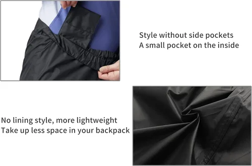 Miniatura 3 de Pantalones de lluvia para mujer, impermeables, transpirables, ligeros, para senderismo