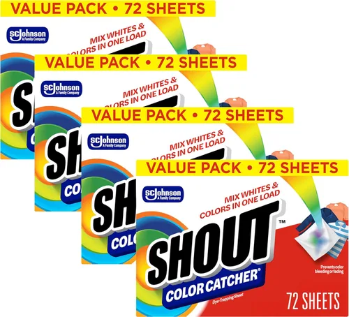 Shout Color Catcher - Hojas para lavandería, permiten lavados mixtos, previenen el descoloramiento y mantienen la ropa con sus colores originales,