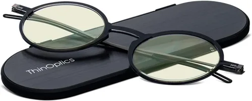 Miniatura 2 de ThinOptics unisex-adult Manhattan Blue Light Blocking Glasses Round Reading Glasses
