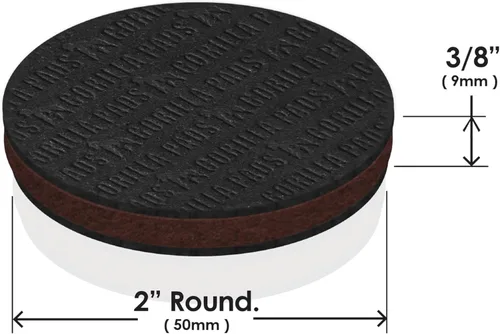 Miniatura 5 de GorillaPads CB144-16 - Almohadillas antideslizantes para muebles (16 empuñaduras), protectores de suelo redondos de 2 pulgadas para debajo