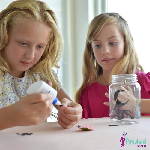 Miniatura 3 de Pinwheel Crafts Linterna de hadas de juguete para niños de 6 a 8 años de 8 a 12 años o más, haz tu propia luz nocturna, regalo de tarro de hadas