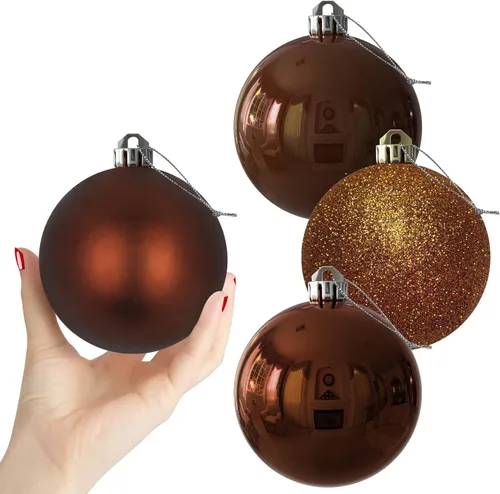 Miniatura 65 de Bolas de Navidad Grandes de 3.2" en Azul Bebé - Adornos para Árbol de Navidad, Bolas Colgantes Inastillables para Cumpleaños, Halloween, Boda