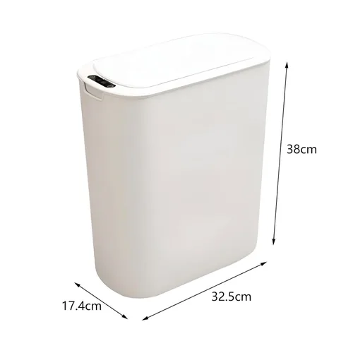 Miniatura 3 de Basurero automático para baño, sin contacto, con sensor de movimiento, con tapa de sellado, 5.28 galones, impermeable, de plástico, delgado