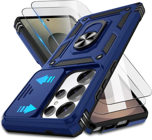 Miniatura 57 de ATUMP Funda para OnePlus Nord N200 5G con protector de pantalla HD con cubierta para cámara deslizante, soporte de anillo de rotación de 360°