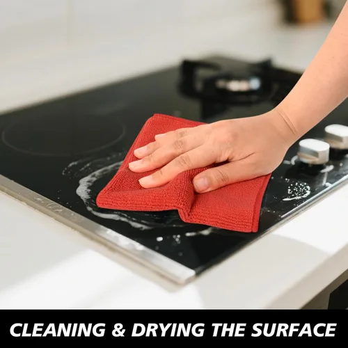 Miniatura 6 de SINLAND Trapo de microfibra absorbente de limpieza para cocina, paño de secado rápido, sin rayas, trapos de vidrio, 12 x 12 pulgadas, paquete de 12