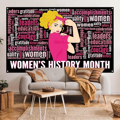 Miniatura 4 de Decoración del mes de la historia de las mujeres, telón de fondo del mes de la historia de las mujeres, póster decorativo para fiesta, fotografía