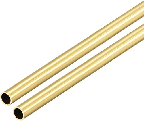 Miniatura 24 de uxcell Tubo redondo de latón, 11.811 in de longitud de 0.079 in de diámetro exterior de 0.020 in de grosor de pared, tubo recto sin costuras, 2