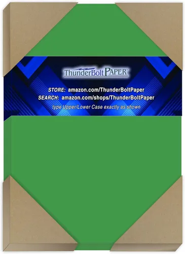 Miniatura 10 de 125 verde brillante 65lb Cubierta Papel de tarjeta – 3" x 5" (3X5 pulgadas) Foto Card Tamaño del marco – 65 libras/libra peso ligero cartulina