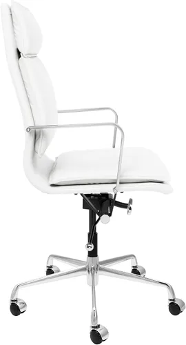 Miniatura 4 de Laura Davidson Furniture Lexi II - Silla de oficina acolchada, silla de escritorio con respaldo alto y reposabrazos de aluminio, disponibilidad