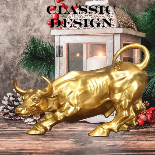 Miniatura 4 de Figura de toro de latón – Decoración artística de toro de pared, figura de toro/vaca/buey de bronce, estatuas y esculturas para decoración del hogar
