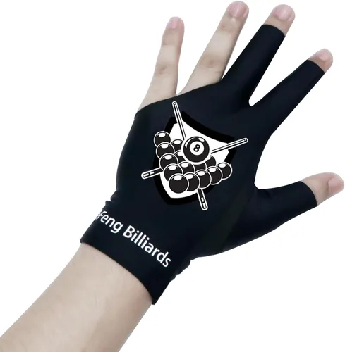Miniatura 2 de LeFeng - Guantes de billar profesionales para billar, 3 dedos abiertos, para mano izquierda para hombres y mujeres