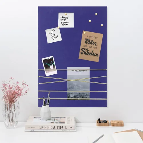 Miniatura 9 de Navaris Tablón de anuncios de tela, 12 x 17 pulgadas, tablero de memoria de terciopelo para pared para mostrar collages de fotos, imágenes, notas