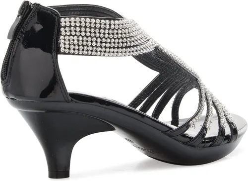 Miniatura 3 de sandalias de tacón bajo para mujer, con tiras y diamantes de imitación