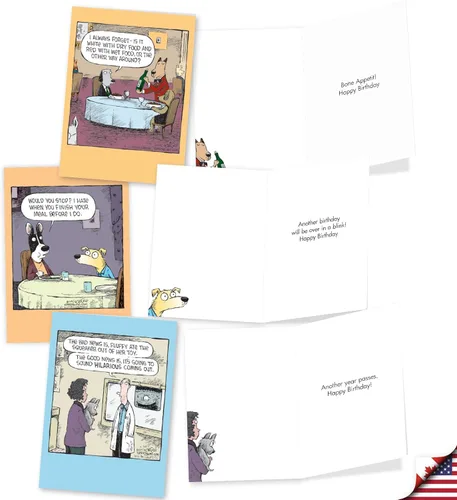 Miniatura 3 de NobleWorks 20 tarjetas de cumpleaños divertidas surtidas en caja con sobres de 5 x 7 para hombres, mujeres (10x2 diseños) Dave Coverly's Dog Days