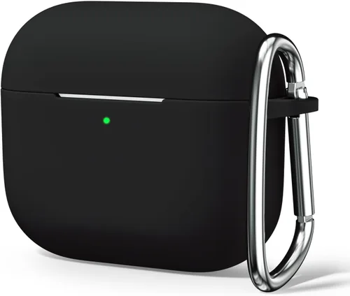 Miniatura 15 de Oakxco Funda de silicona para Airpods 3, bonita funda rígida femenina para Airpods de 3ª generación con llavero, gel de goma colorido suave de TPU