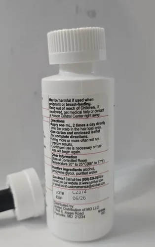 Miniatura 7 de Solución tópica de minoxidil al 2% para mujer, tratamiento de crecimiento del cabello, suministro de 3 meses, sin perfume, 2 onzas líquidas, paquete