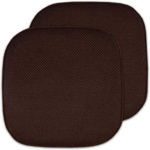Miniatura 30 de Sweet Home Collection Cojines de espuma viscoelástica para silla, antideslizantes, diseño de panal de abeja, 16 x 16 pulgadas, paquete de 2